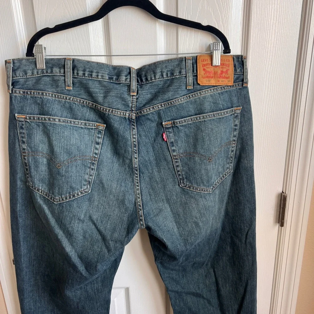 Levi's‎ 559 Relaxed Straight Fit Jeans Mens Size 40x30 Blue Denim Waterless